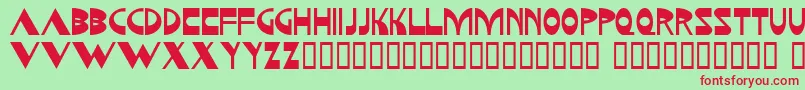 Kozmonauta Font – Red Fonts on Green Background