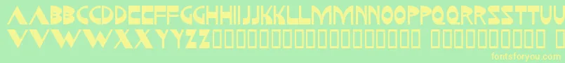 Kozmonauta Font – Yellow Fonts on Green Background