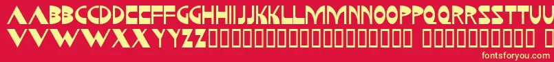 Kozmonauta Font – Yellow Fonts on Red Background