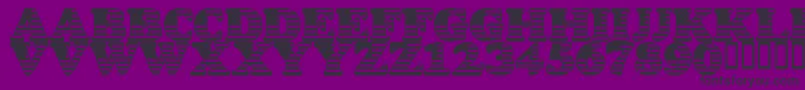 フォントLmsStarSpangled – 紫の背景に黒い文字
