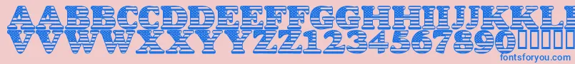 LmsStarSpangled Font – Blue Fonts on Pink Background