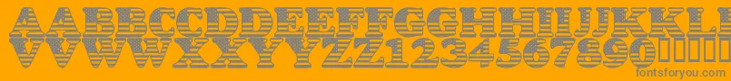 LmsStarSpangled Font – Gray Fonts on Orange Background