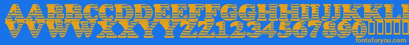 LmsStarSpangled Font – Orange Fonts on Blue Background