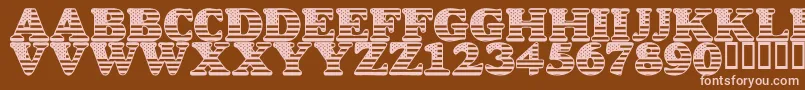 LmsStarSpangled-Schriftart – Rosa Schriften auf braunem Hintergrund