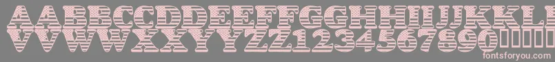 Fonte LmsStarSpangled – fontes rosa em um fundo cinza
