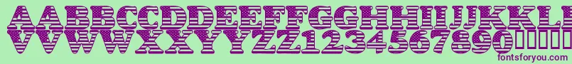 LmsStarSpangled Font – Purple Fonts on Green Background