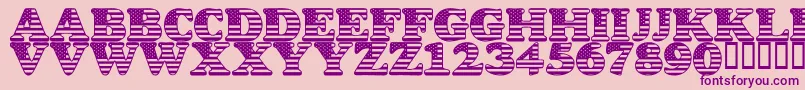 LmsStarSpangled-fontti – violetit fontit vaaleanpunaisella taustalla