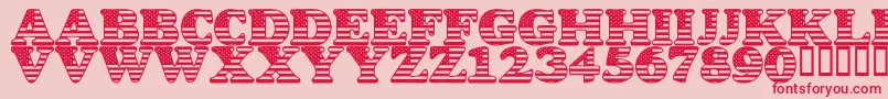 LmsStarSpangled Font – Red Fonts on Pink Background