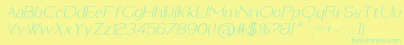 ImeldaLightItalic Font – Green Fonts on Yellow Background