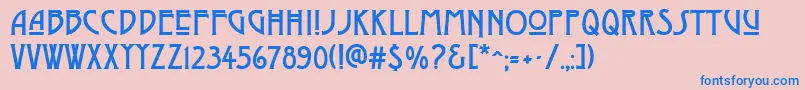 DyerArtsAndCrafts Font – Blue Fonts on Pink Background