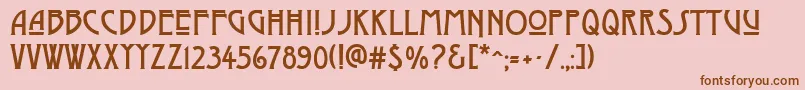 DyerArtsAndCrafts Font – Brown Fonts on Pink Background