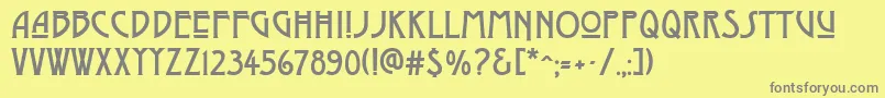 DyerArtsAndCrafts Font – Gray Fonts on Yellow Background