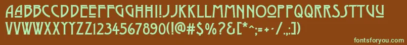 DyerArtsAndCrafts Font – Green Fonts on Brown Background