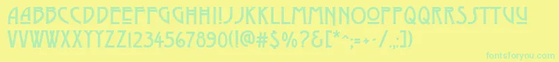 DyerArtsAndCrafts Font – Green Fonts on Yellow Background