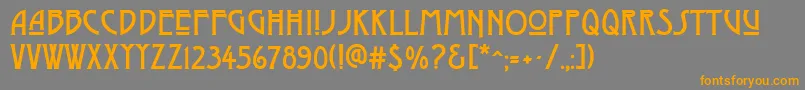 DyerArtsAndCrafts Font – Orange Fonts on Gray Background