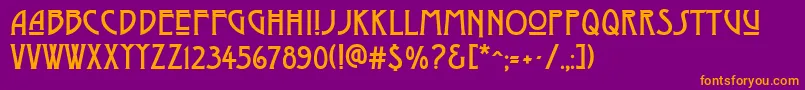 DyerArtsAndCrafts Font – Orange Fonts on Purple Background