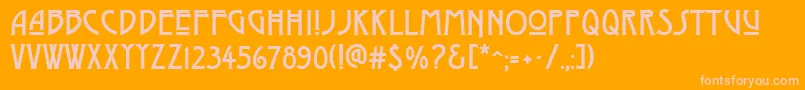 DyerArtsAndCrafts Font – Pink Fonts on Orange Background