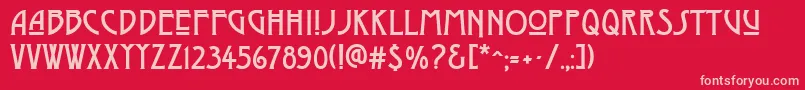 DyerArtsAndCrafts Font – Pink Fonts on Red Background