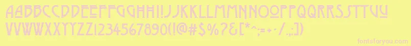 DyerArtsAndCrafts Font – Pink Fonts on Yellow Background