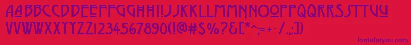 DyerArtsAndCrafts Font – Purple Fonts on Red Background