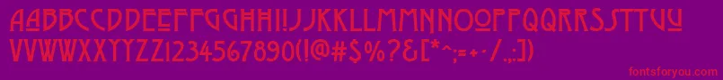 DyerArtsAndCrafts Font – Red Fonts on Purple Background