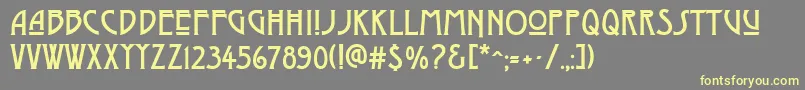 DyerArtsAndCrafts Font – Yellow Fonts on Gray Background