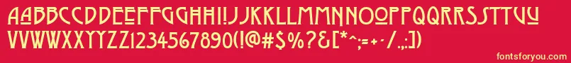 DyerArtsAndCrafts Font – Yellow Fonts on Red Background