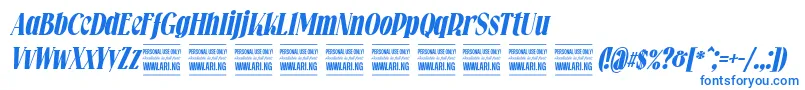 Falkinserifbolditalicpersonal Font – Blue Fonts on White Background