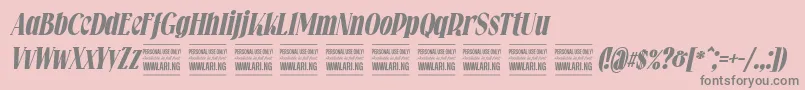 Falkinserifbolditalicpersonal Font – Gray Fonts on Pink Background