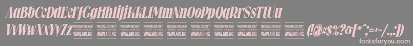 Falkinserifbolditalicpersonal Font – Pink Fonts on Gray Background