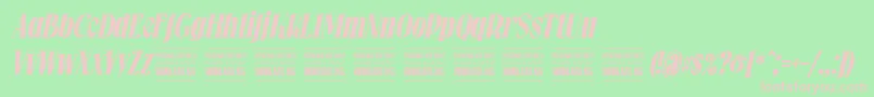 Falkinserifbolditalicpersonal Font – Pink Fonts on Green Background