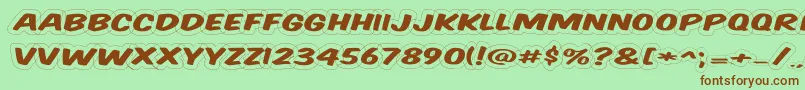 Komtitwr Font – Brown Fonts on Green Background