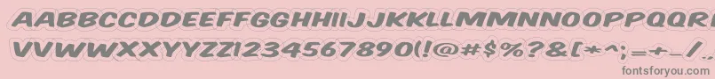 Komtitwr Font – Gray Fonts on Pink Background