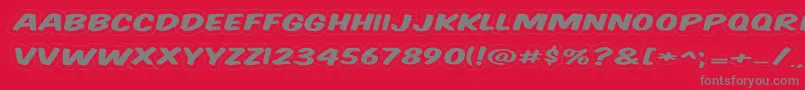 Komtitwr Font – Gray Fonts on Red Background