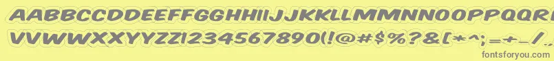 Komtitwr Font – Gray Fonts on Yellow Background