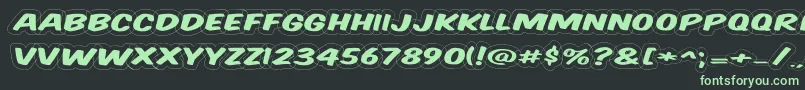 Komtitwr Font – Green Fonts on Black Background
