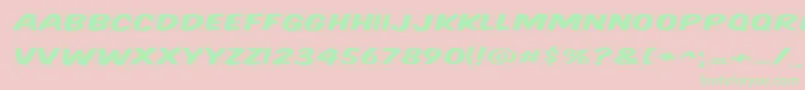 Komtitwr Font – Green Fonts on Pink Background