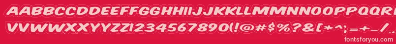 Komtitwr Font – Pink Fonts on Red Background