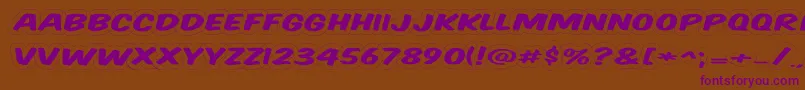 Komtitwr Font – Purple Fonts on Brown Background