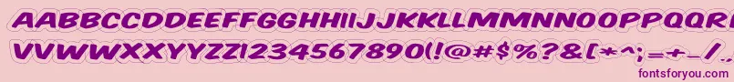 Komtitwr Font – Purple Fonts on Pink Background