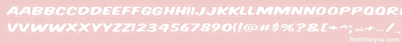 Komtitwr Font – White Fonts on Pink Background