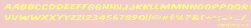 Komtitwr Font – Yellow Fonts on Pink Background