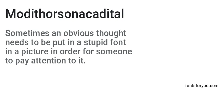 Modithorsonacadital Font