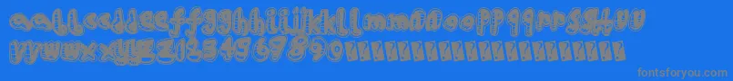Weitere Informationen zur Houserave-Schriftart Houserave-Schriftart – Graue Schriften auf blauem Hintergrund