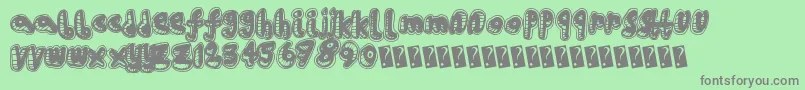 Houserave Font – Gray Fonts on Green Background