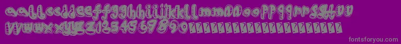 Houserave-Schriftart – Graue Schriften auf violettem Hintergrund