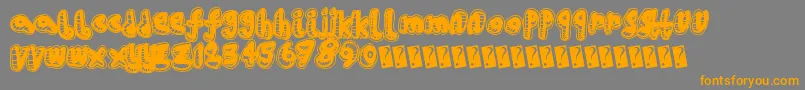 Weitere Informationen zur Houserave-Schriftart Houserave-Schriftart – Orangefarbene Schriften auf grauem Hintergrund