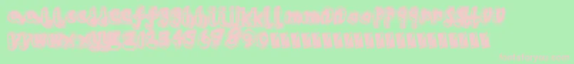 Houserave Font – Pink Fonts on Green Background