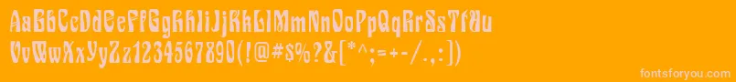 Epoque Font – Pink Fonts on Orange Background