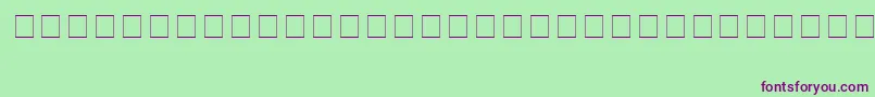 3Of9Barcode-Schriftart – Violette Schriften auf grünem Hintergrund